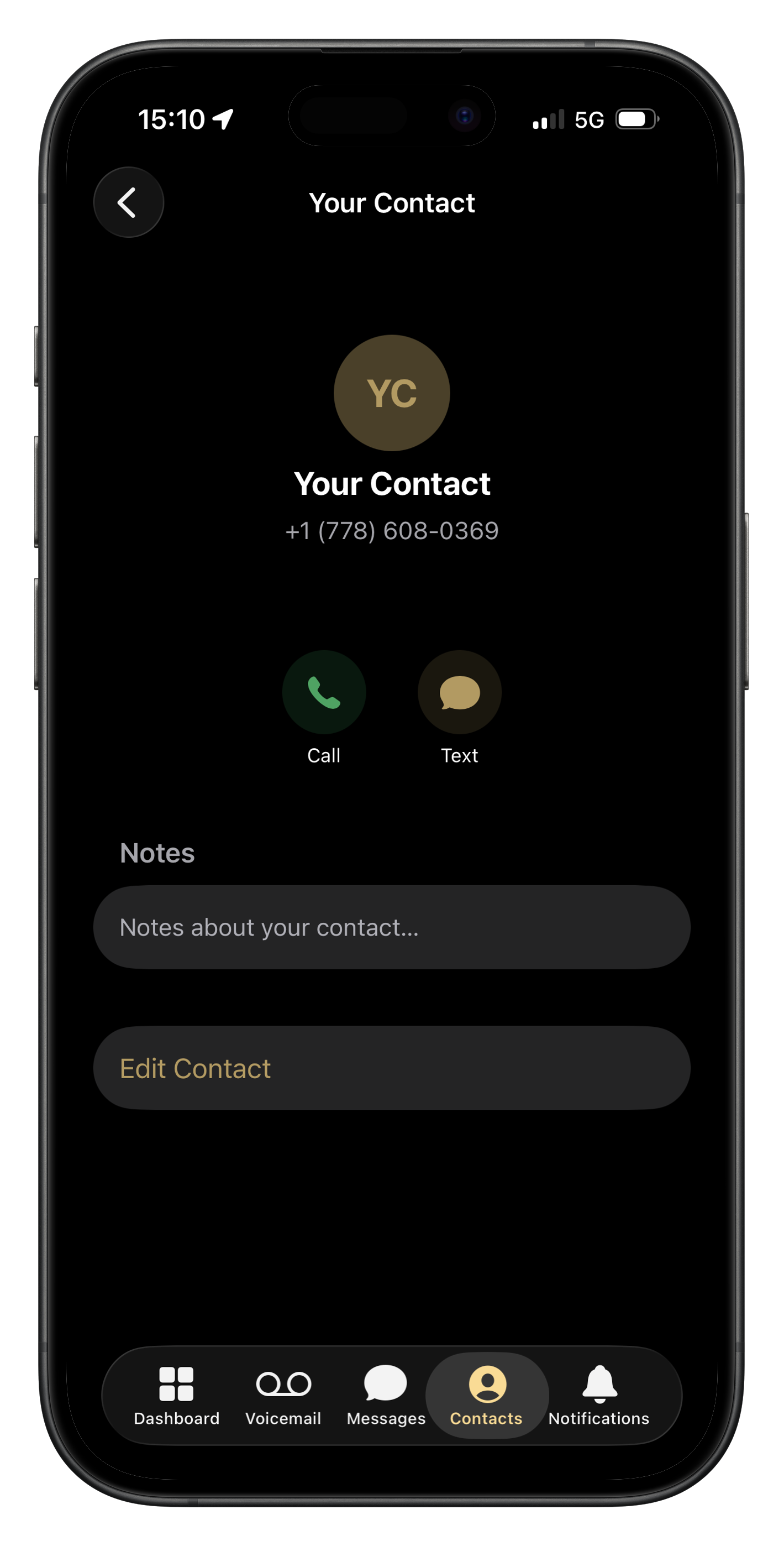 iOS App Contacts